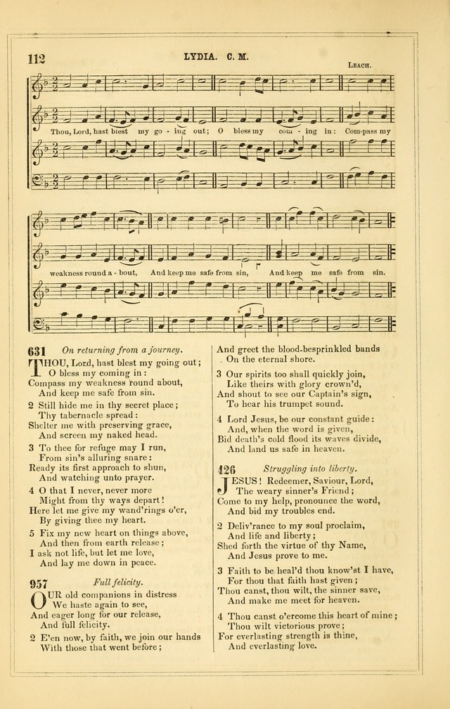 The Heart and Voice: or, Songs of Praise for the Sanctuary: hymn and tune book, designed for congregational singing in the Methodist Episcopal Church, and for congregations generally page 112