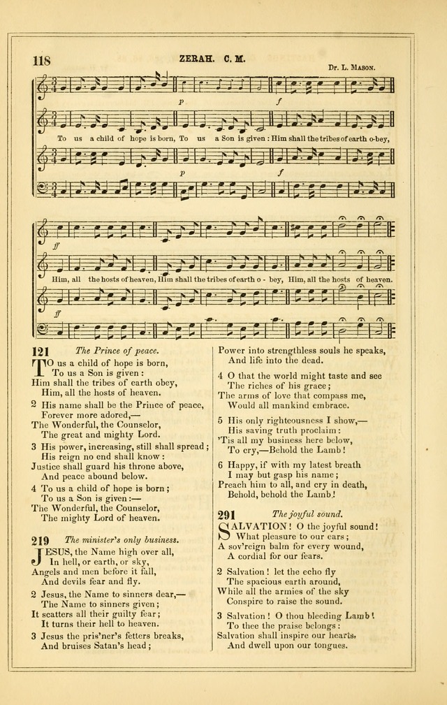 The Heart and Voice: or, Songs of Praise for the Sanctuary: hymn and tune book, designed for congregational singing in the Methodist Episcopal Church, and for congregations generally page 118