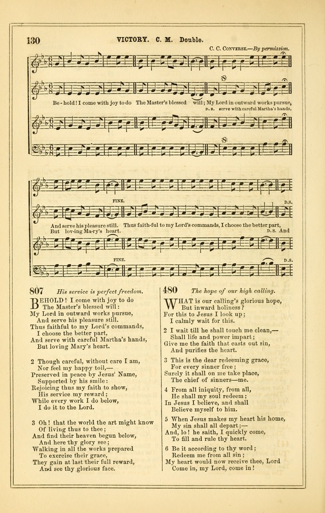 The Heart and Voice: or, Songs of Praise for the Sanctuary: hymn and tune book, designed for congregational singing in the Methodist Episcopal Church, and for congregations generally page 130