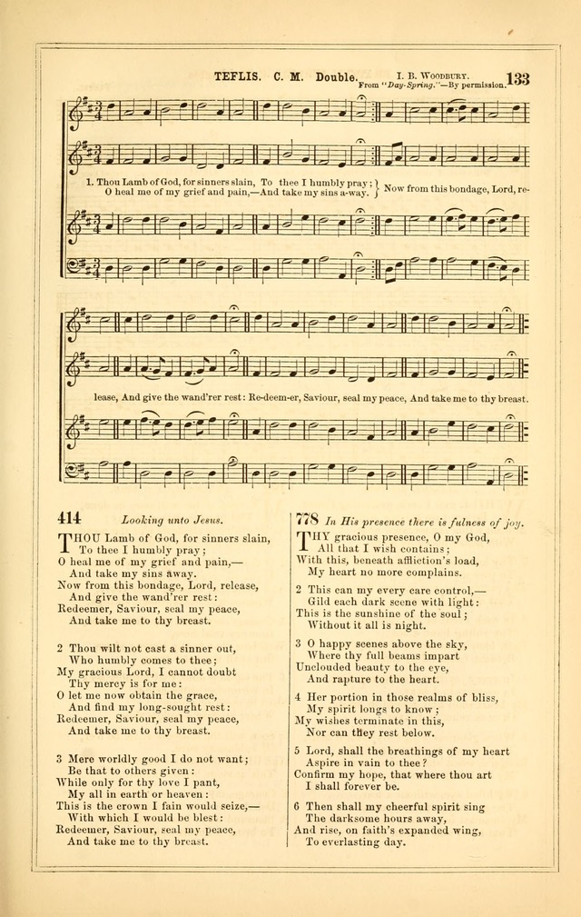 The Heart and Voice: or, Songs of Praise for the Sanctuary: hymn and tune book, designed for congregational singing in the Methodist Episcopal Church, and for congregations generally page 133