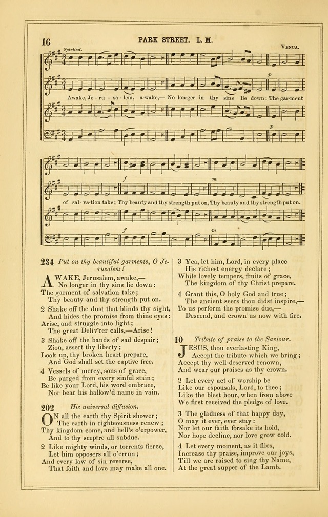 The Heart and Voice: or, Songs of Praise for the Sanctuary: hymn and tune book, designed for congregational singing in the Methodist Episcopal Church, and for congregations generally page 16
