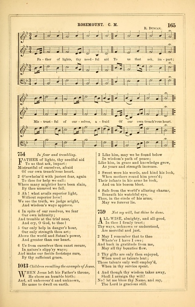 The Heart and Voice: or, Songs of Praise for the Sanctuary: hymn and tune book, designed for congregational singing in the Methodist Episcopal Church, and for congregations generally page 165