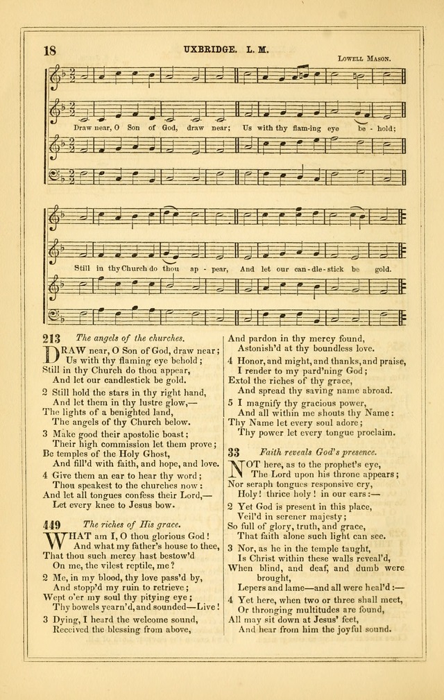 The Heart and Voice: or, Songs of Praise for the Sanctuary: hymn and tune book, designed for congregational singing in the Methodist Episcopal Church, and for congregations generally page 18