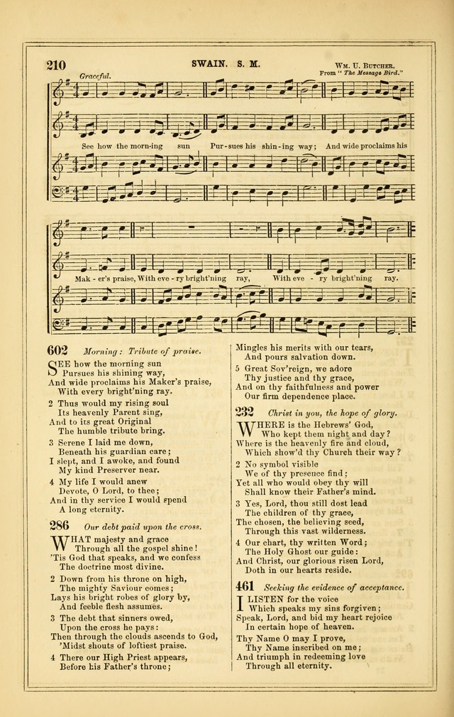 The Heart and Voice: or, Songs of Praise for the Sanctuary: hymn and tune book, designed for congregational singing in the Methodist Episcopal Church, and for congregations generally page 210