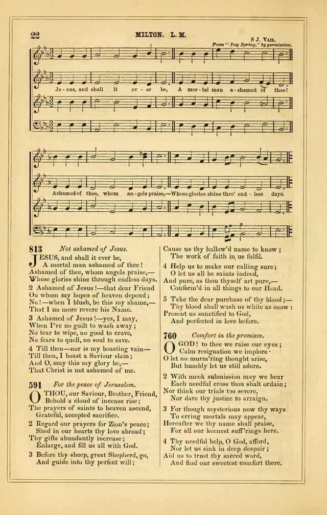 The Heart and Voice: or, Songs of Praise for the Sanctuary: hymn and tune book, designed for congregational singing in the Methodist Episcopal Church, and for congregations generally page 22