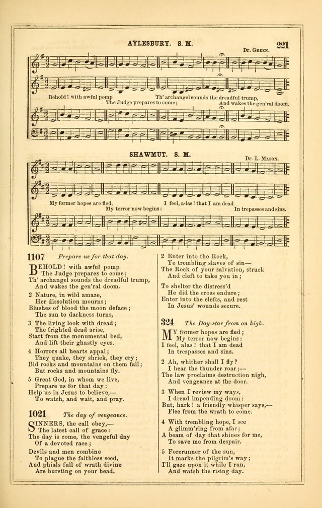 The Heart and Voice: or, Songs of Praise for the Sanctuary: hymn and tune book, designed for congregational singing in the Methodist Episcopal Church, and for congregations generally page 221
