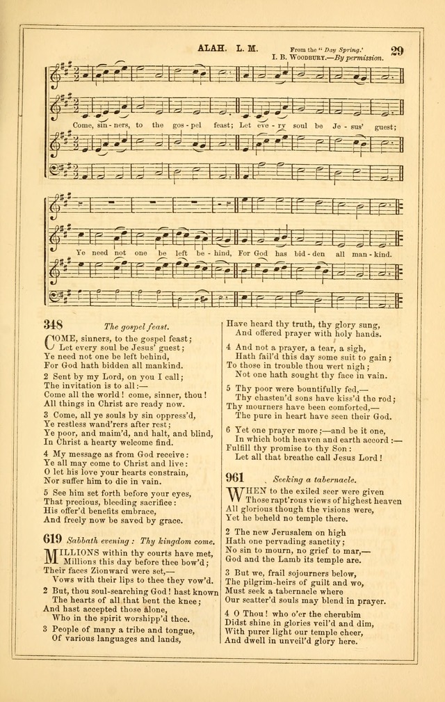 The Heart and Voice: or, Songs of Praise for the Sanctuary: hymn and tune book, designed for congregational singing in the Methodist Episcopal Church, and for congregations generally page 29