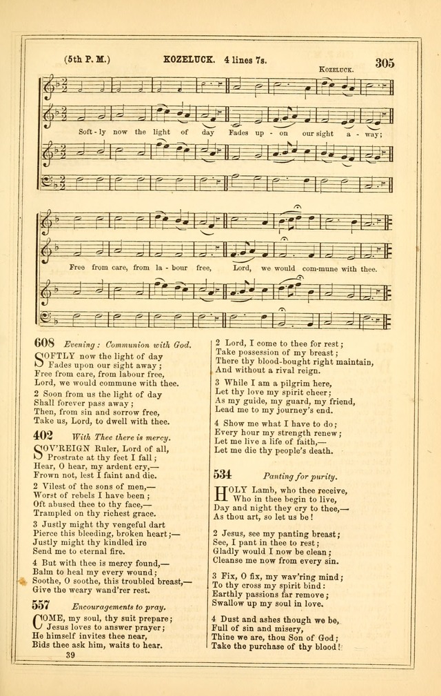 The Heart and Voice: or, Songs of Praise for the Sanctuary: hymn and tune book, designed for congregational singing in the Methodist Episcopal Church, and for congregations generally page 305