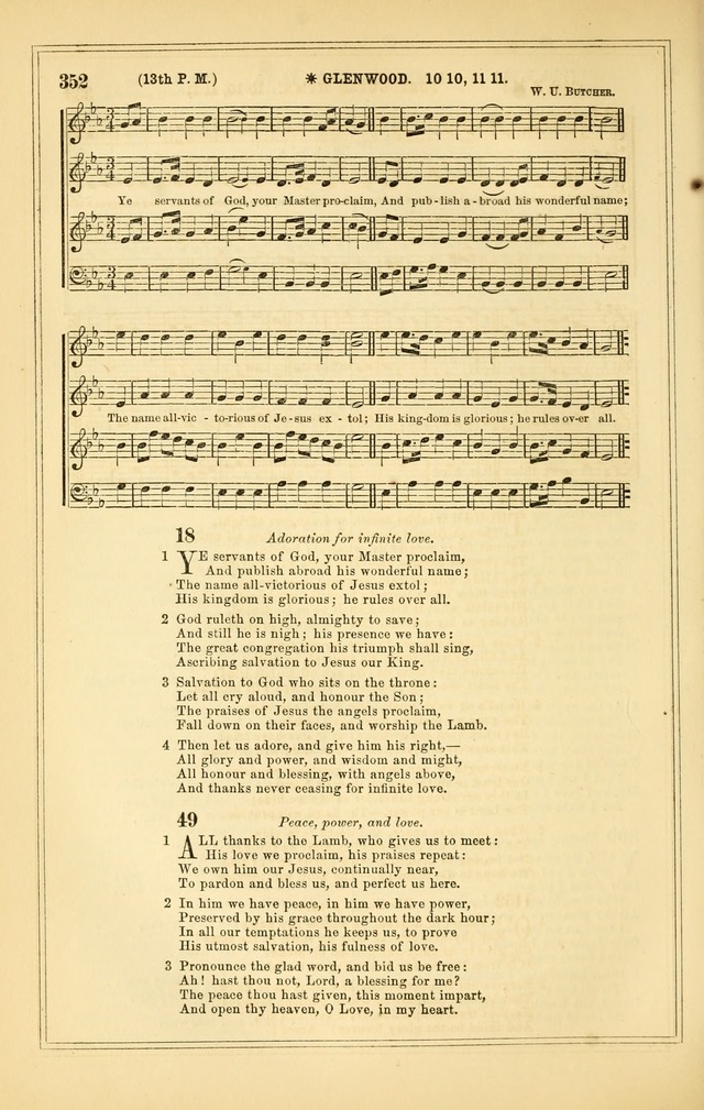 The Heart and Voice: or, Songs of Praise for the Sanctuary: hymn and tune book, designed for congregational singing in the Methodist Episcopal Church, and for congregations generally page 352
