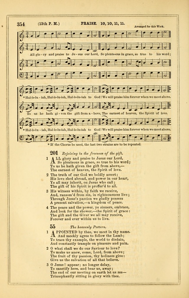 The Heart and Voice: or, Songs of Praise for the Sanctuary: hymn and tune book, designed for congregational singing in the Methodist Episcopal Church, and for congregations generally page 354