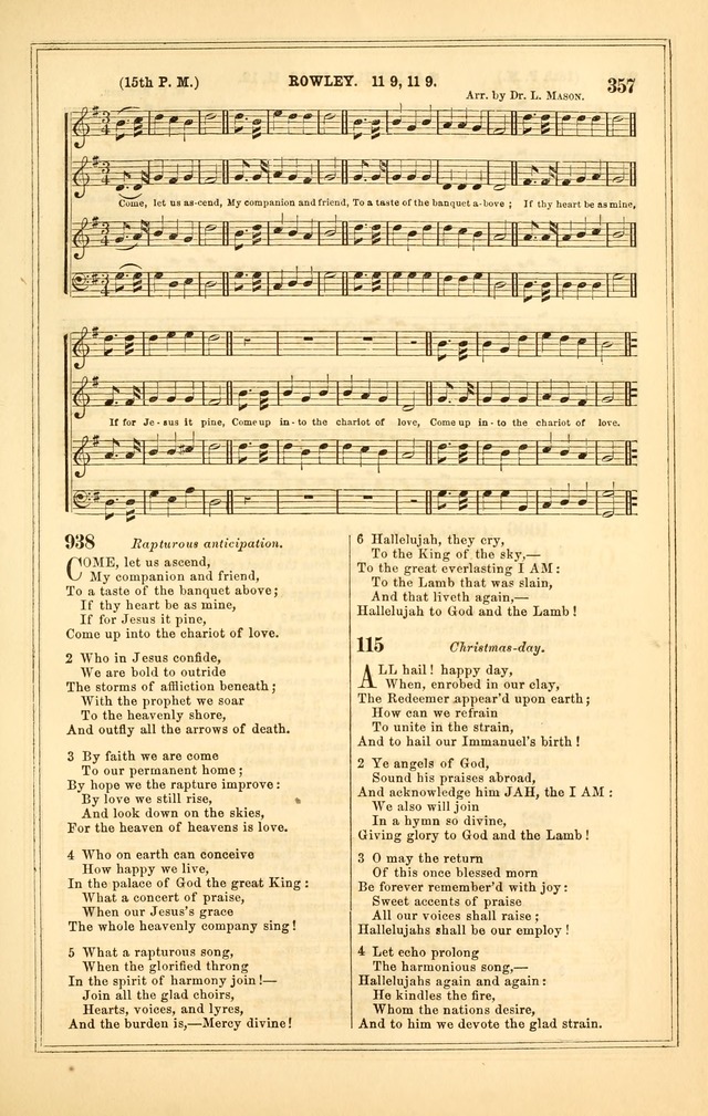 The Heart and Voice: or, Songs of Praise for the Sanctuary: hymn and tune book, designed for congregational singing in the Methodist Episcopal Church, and for congregations generally page 357