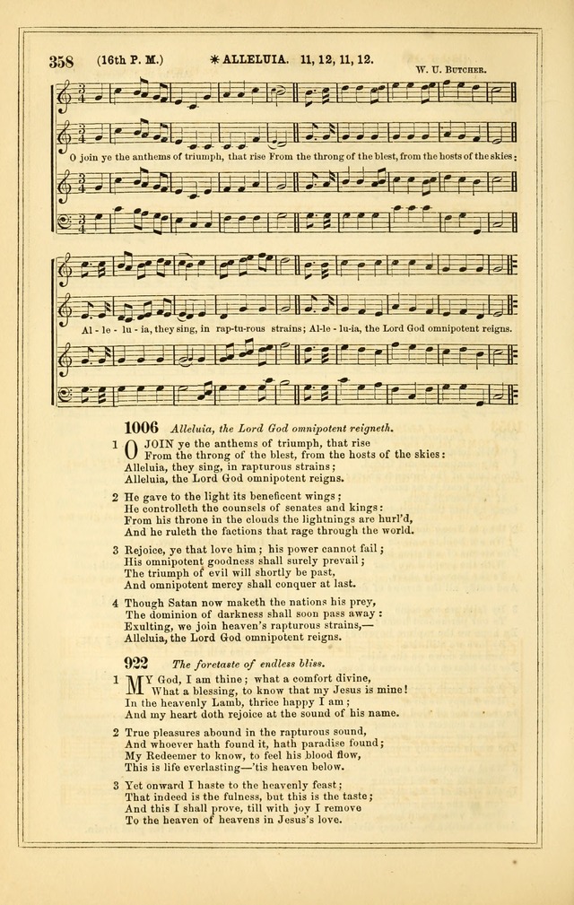 The Heart and Voice: or, Songs of Praise for the Sanctuary: hymn and tune book, designed for congregational singing in the Methodist Episcopal Church, and for congregations generally page 358