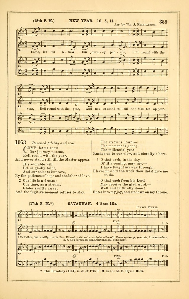 The Heart and Voice: or, Songs of Praise for the Sanctuary: hymn and tune book, designed for congregational singing in the Methodist Episcopal Church, and for congregations generally page 359