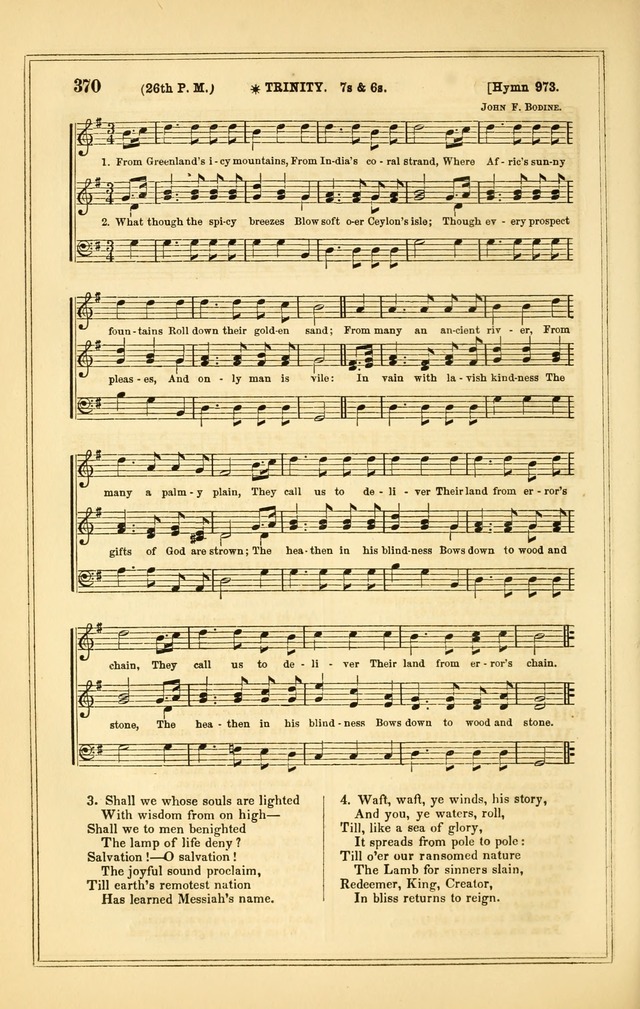 The Heart and Voice: or, Songs of Praise for the Sanctuary: hymn and tune book, designed for congregational singing in the Methodist Episcopal Church, and for congregations generally page 370