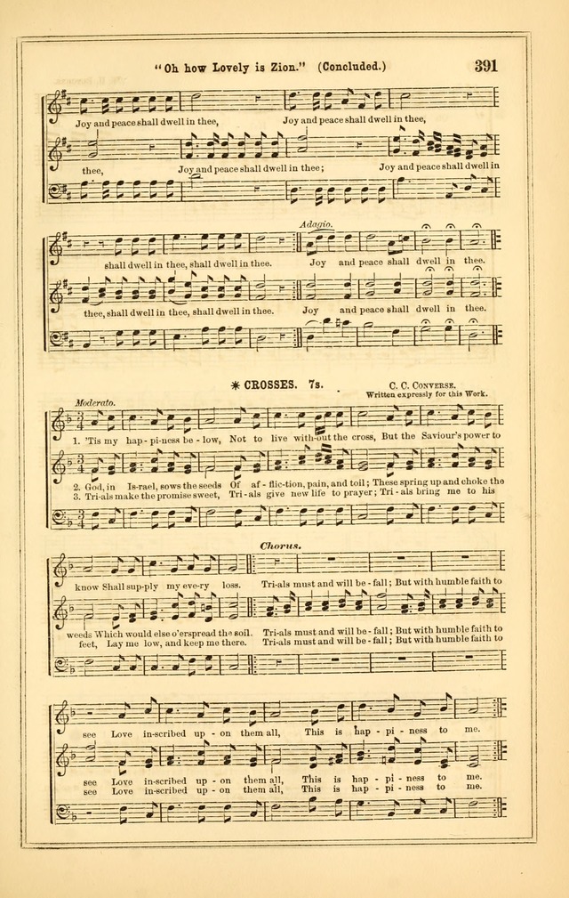 The Heart and Voice: or, Songs of Praise for the Sanctuary: hymn and tune book, designed for congregational singing in the Methodist Episcopal Church, and for congregations generally page 391