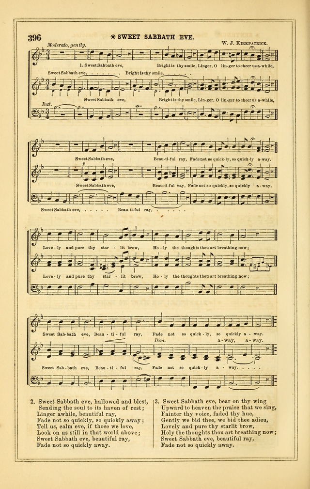 The Heart and Voice: or, Songs of Praise for the Sanctuary: hymn and tune book, designed for congregational singing in the Methodist Episcopal Church, and for congregations generally page 396