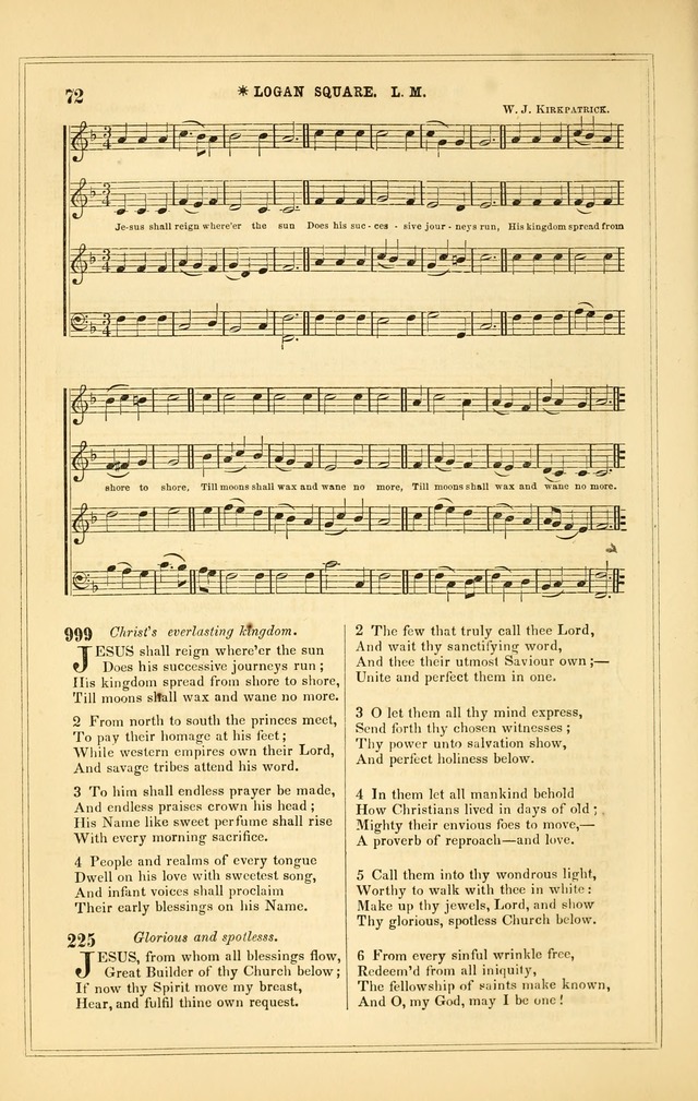 The Heart and Voice: or, Songs of Praise for the Sanctuary: hymn and tune book, designed for congregational singing in the Methodist Episcopal Church, and for congregations generally page 72