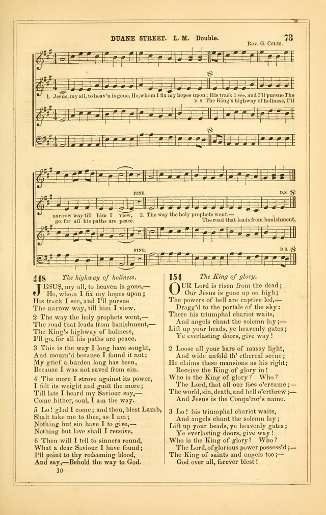 The Heart and Voice: or, Songs of Praise for the Sanctuary: hymn and tune book, designed for congregational singing in the Methodist Episcopal Church, and for congregations generally page 73