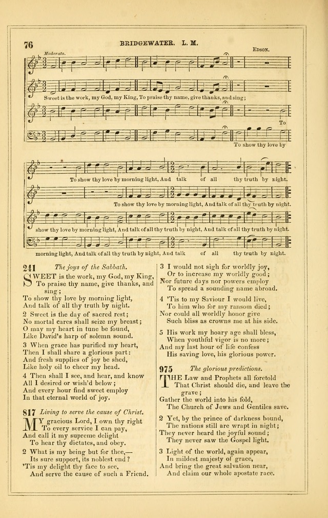 The Heart and Voice: or, Songs of Praise for the Sanctuary: hymn and tune book, designed for congregational singing in the Methodist Episcopal Church, and for congregations generally page 76