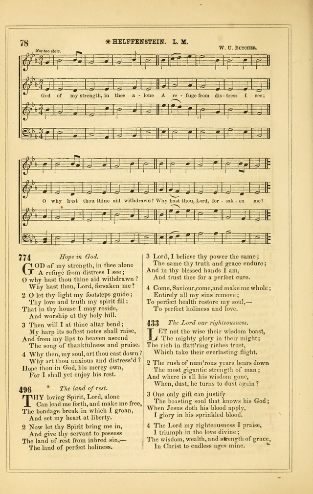 The Heart and Voice: or, Songs of Praise for the Sanctuary: hymn and tune book, designed for congregational singing in the Methodist Episcopal Church, and for congregations generally page 78