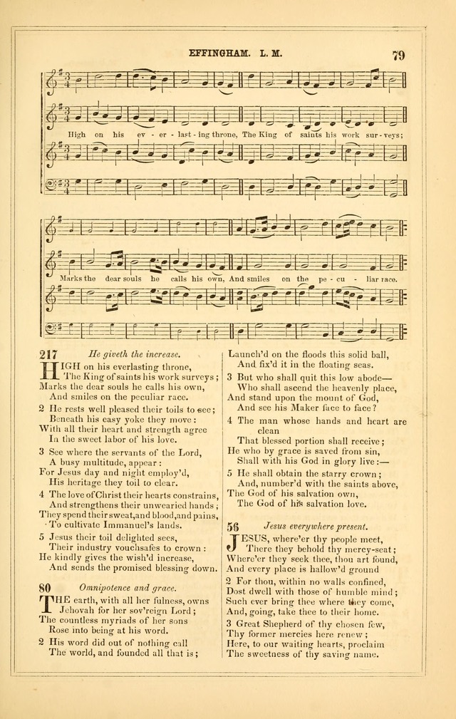 The Heart and Voice: or, Songs of Praise for the Sanctuary: hymn and tune book, designed for congregational singing in the Methodist Episcopal Church, and for congregations generally page 79