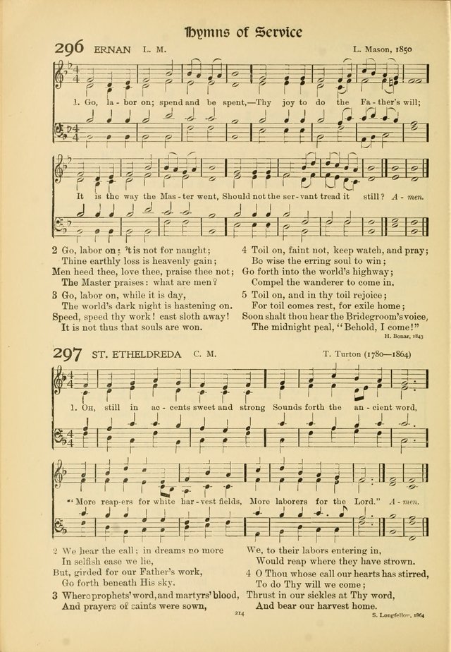Hymns of Worship and Service. (Chapel ed.) page 214