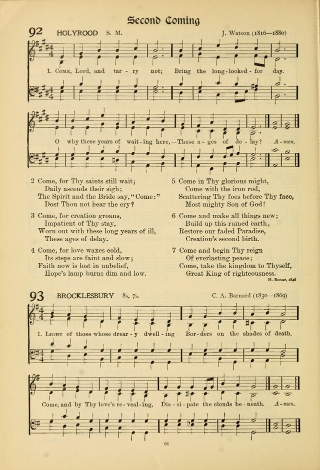 Hymns of Worship and Service. (Chapel ed.) page 68