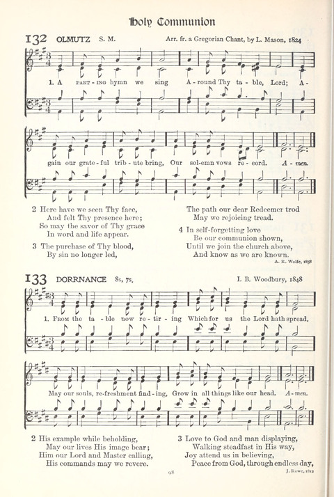 Hymns of Worship and Service: College Edition page 98