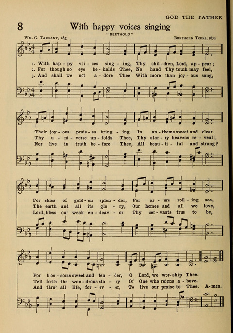 Hymns of Worship and Service: for the Sunday School page 8