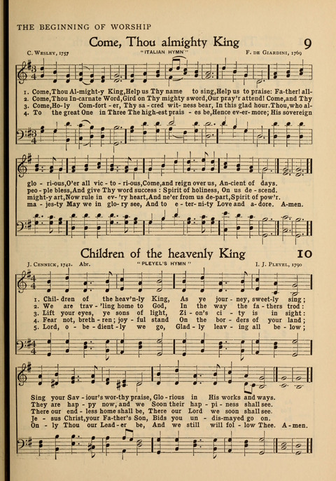 Hymns of Worship and Service: for the Sunday School page 9