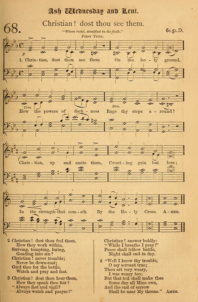 The Hymnal: with tunes old and new page 70