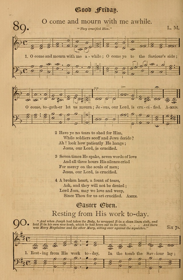 The Hymnal: with tunes old and new page 89