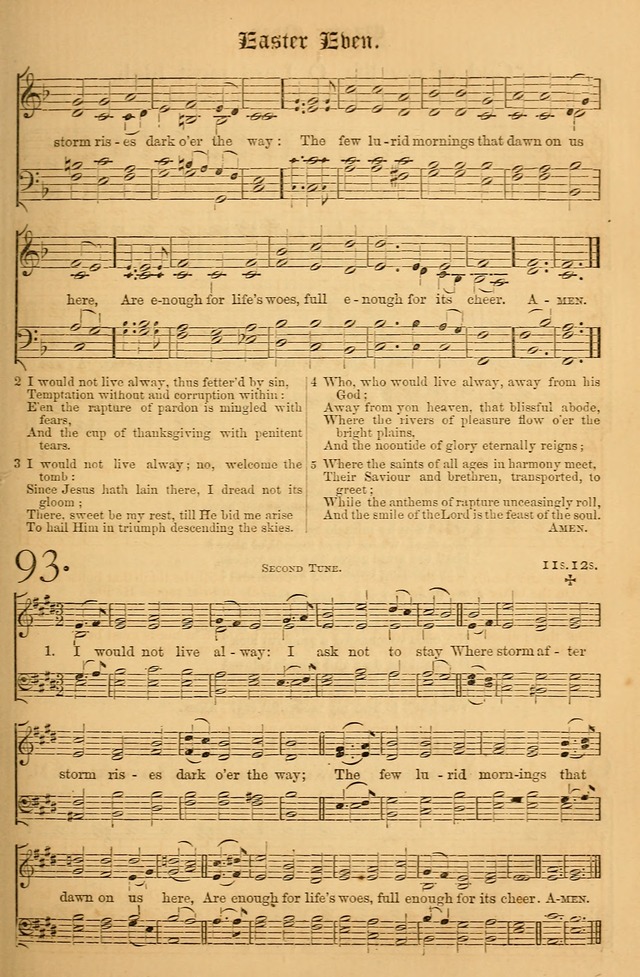 The Hymnal: with tunes old and new page 92