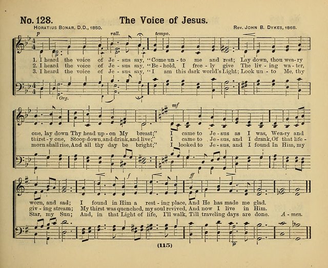 Hymns of Praise with Tunes: selected for use in Sunday school, prayer meeting, and home circle page 115