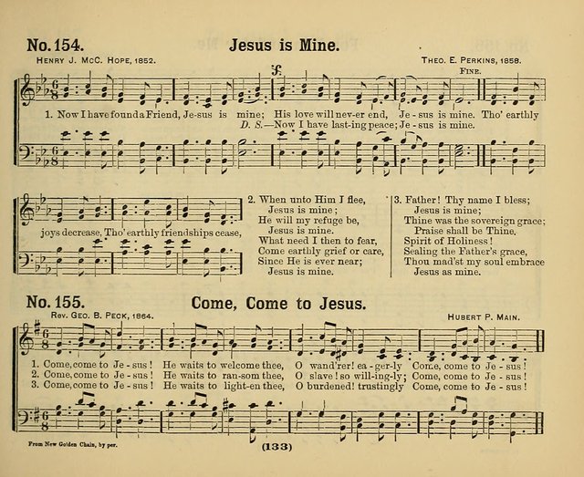 Hymns of Praise with Tunes: selected for use in Sunday school, prayer meeting, and home circle page 133