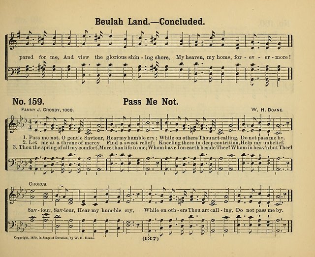 Hymns of Praise with Tunes: selected for use in Sunday school, prayer meeting, and home circle page 137