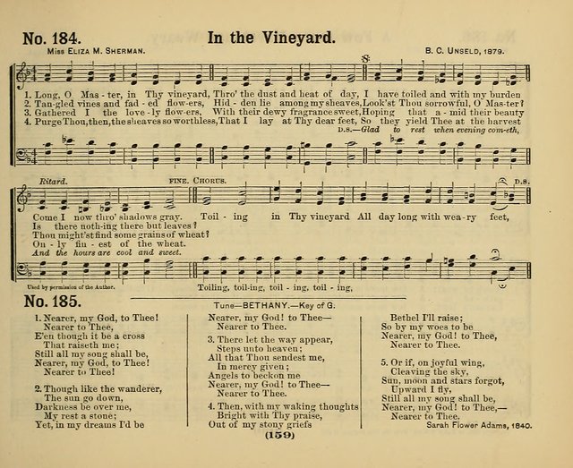 Hymns of Praise with Tunes: selected for use in Sunday school, prayer meeting, and home circle page 159