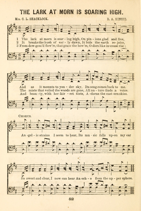Hours of Singing: a collection of new music for juvenile classes, public schools, seminaries and the home circle page 52