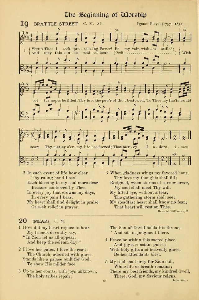 Hymns of Worship and Service page 12