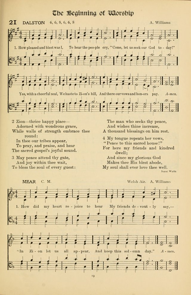 Hymns of Worship and Service page 13