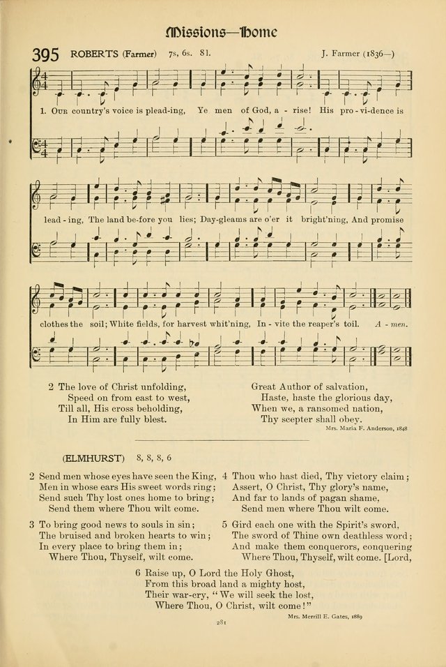 Hymns of Worship and Service page 281