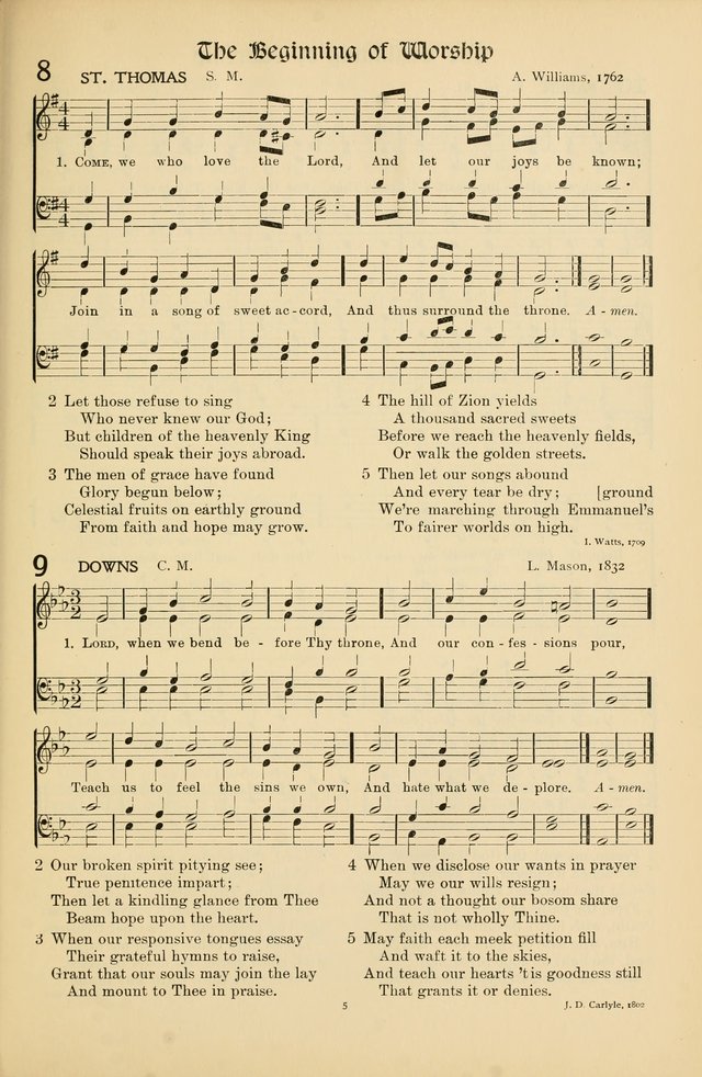 Hymns of Worship and Service page 5