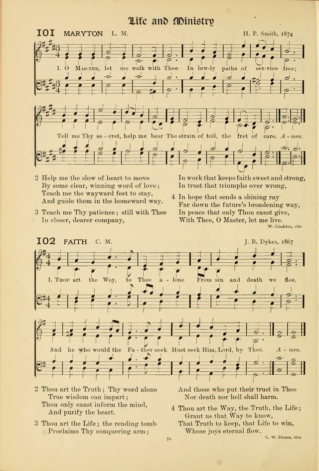 Hymns of Worship and Service page 74