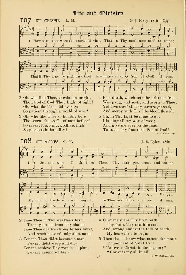 Hymns of Worship and Service page 78