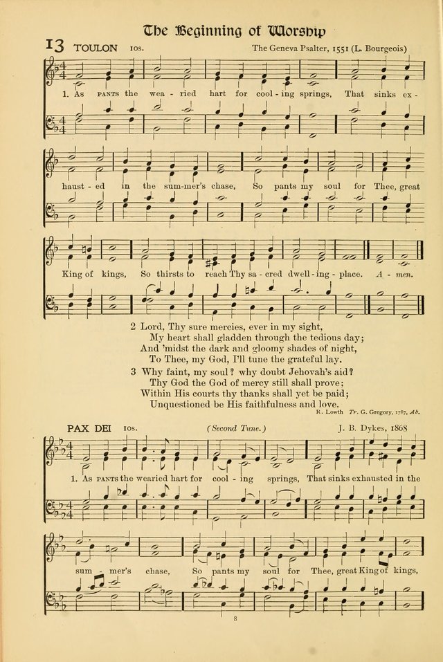 Hymns of Worship and Service page 8