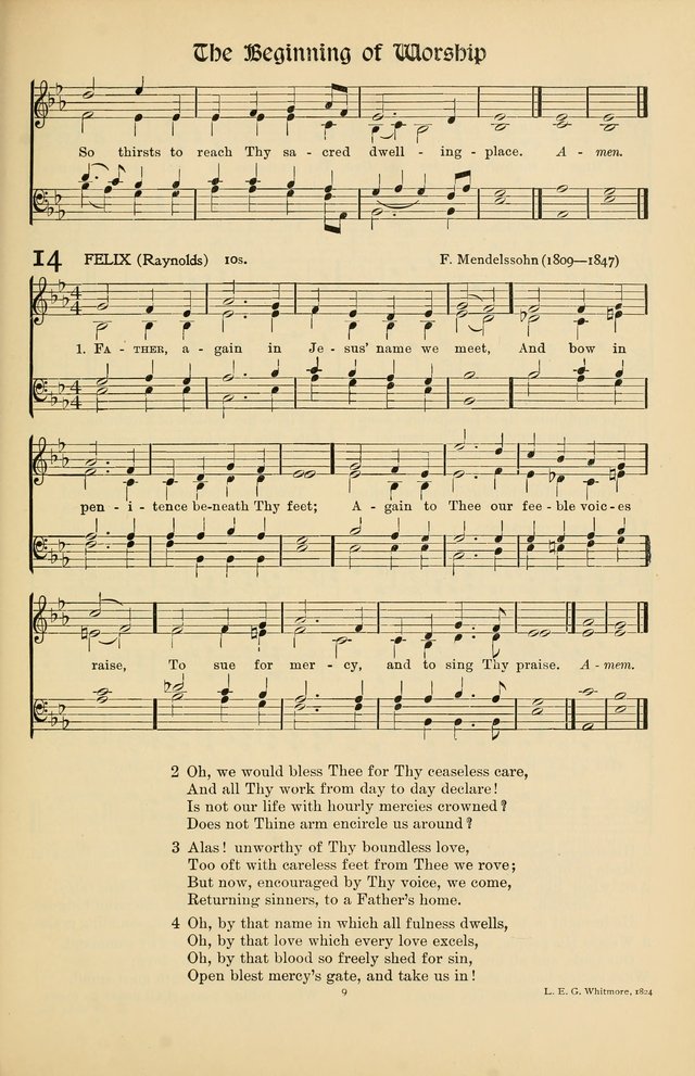 Hymns of Worship and Service page 9