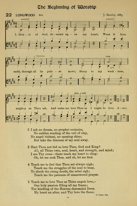 Hymns of Worship and Service: (12th ed.) page 14