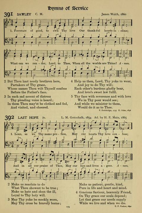 Hymns of Worship and Service: (12th ed.) page 279