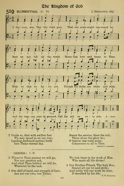Hymns of Worship and Service: (12th ed.) page 379