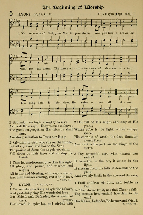Hymns of Worship and Service: (12th ed.) page 4